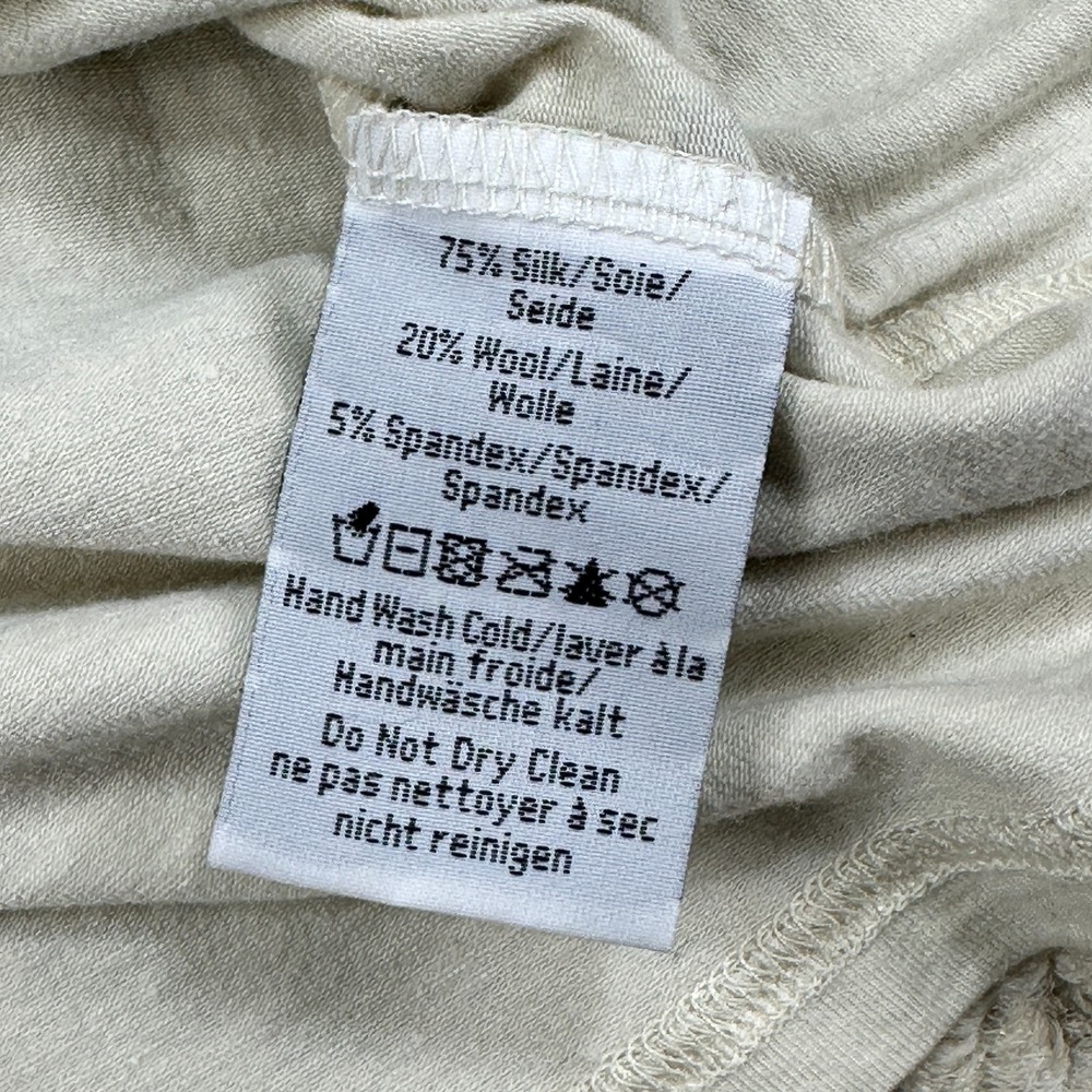 Neve 1/4 Zip Shirt Womens M White Chamonix Base Layer Silk Wool Blend Ski Skier - Picture 6 of 16